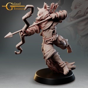 Kitsune Ranger | 32 mm Scale | Tabletop | unpainted miniature | DnD | Dungeons and Dragons