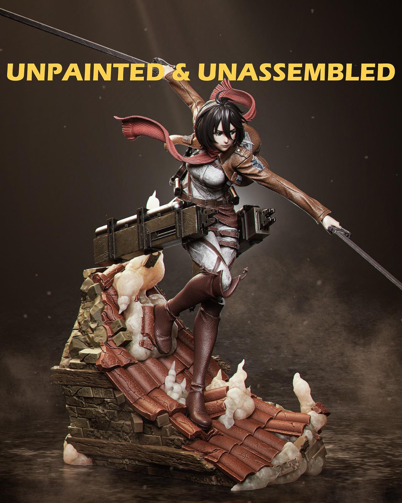 Mikasa Statue |1/12 Scale| Unpainted| Unassembled Kit - Etsy