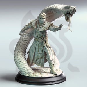 Yin Zhu – The Snake Charmer |32 mm Scale | Tabletop | unpainted miniature | DnD | Dungeons and Dragons