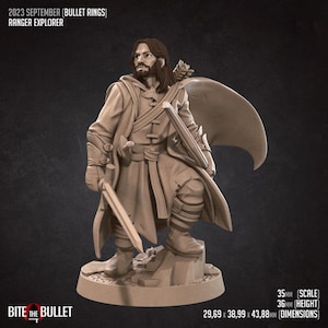 Ranger Explorer | 35 mm Scale | Tabletop | unpainted miniature | DnD | Dungeons and Dragons