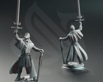 Vicar Atticus – The Priest Knight |32 mm Scale | Tabletop | unpainted miniature | DnD | Dungeons and Dragons