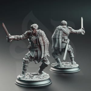 Corin of Lamhet – Half Elf Duelist |32 mm Scale | Tabletop | unpainted miniature | DnD | Dungeons and Dragons