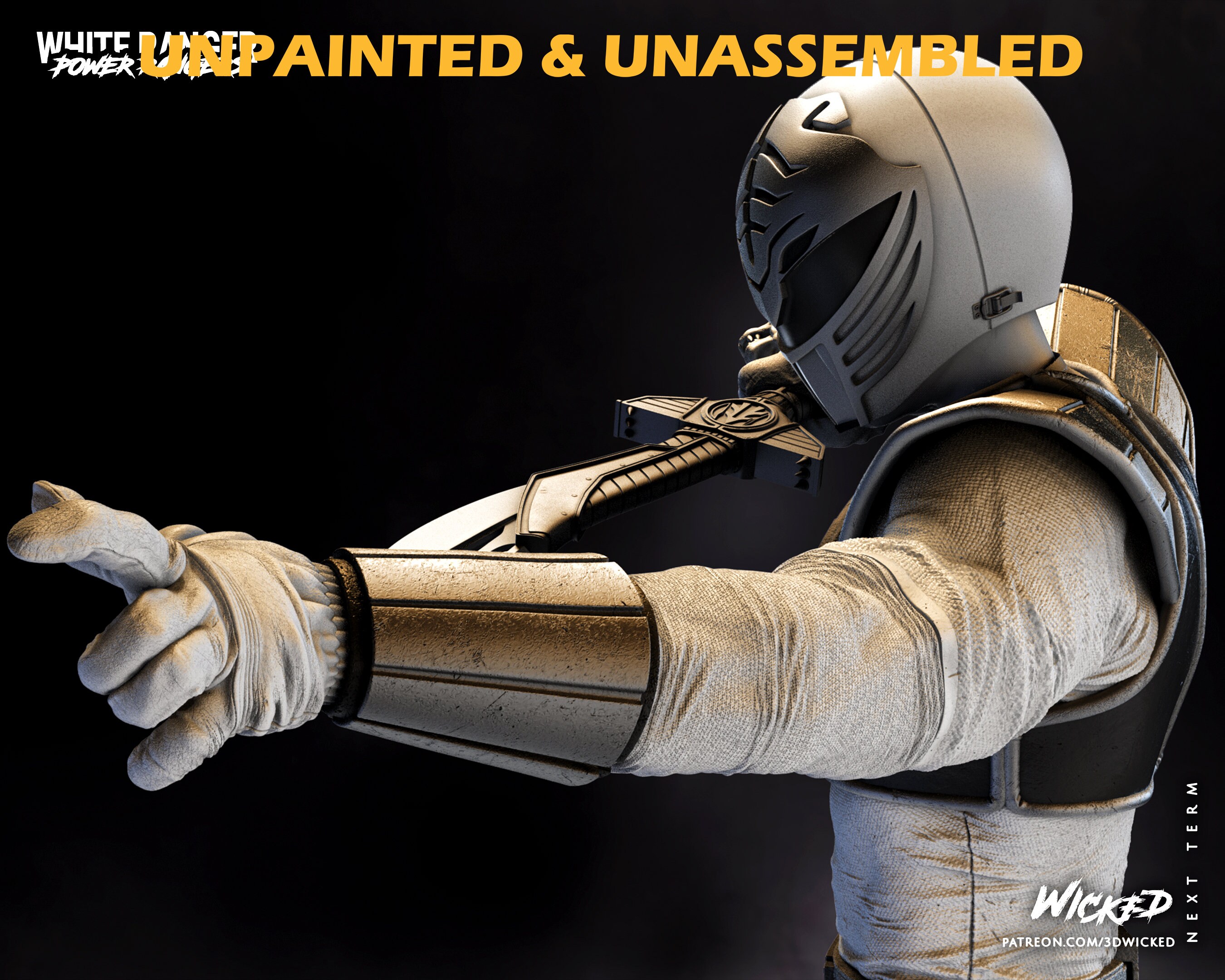 White Ranger Model Kit White Ranger Statue | 1/12 Scale | Unpainted| Unassembled Kit - Etsy