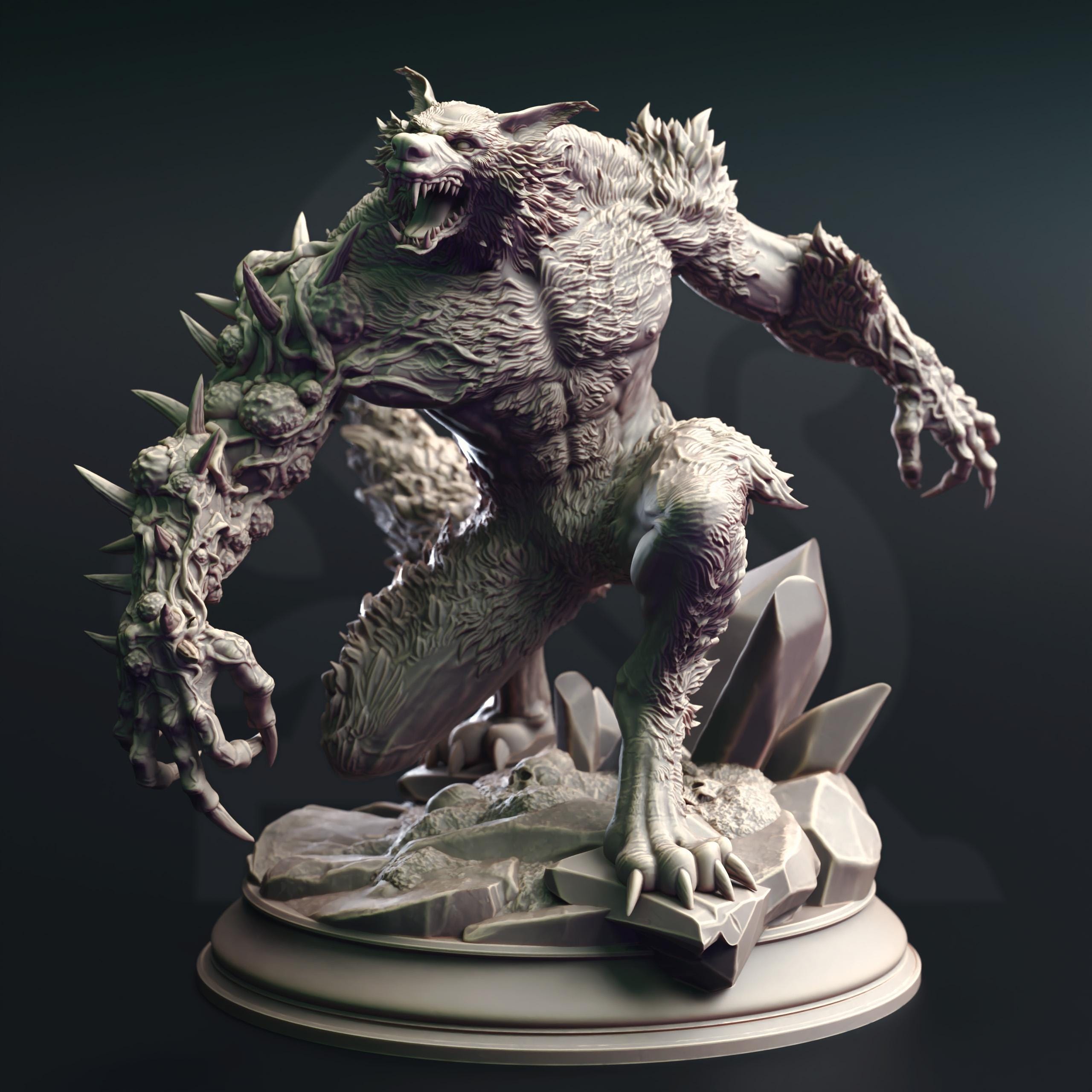 Bloodclaw – Abominable Werewolf |32 mm Scale | Tabletop | unpainted miniature | DnD | Dungeons and Dragons