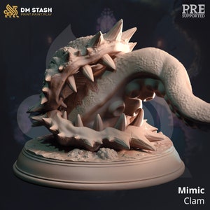 Clam Mimic |32 mm Scale | 75 mm Scale | Tabletop | unpainted miniature | DnD | Dungeons and Dragons