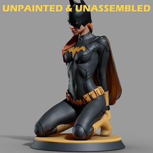 Figurine Batgirl Impression 3D Résine - 18 Cm - Non Peinte - Sanix 3D