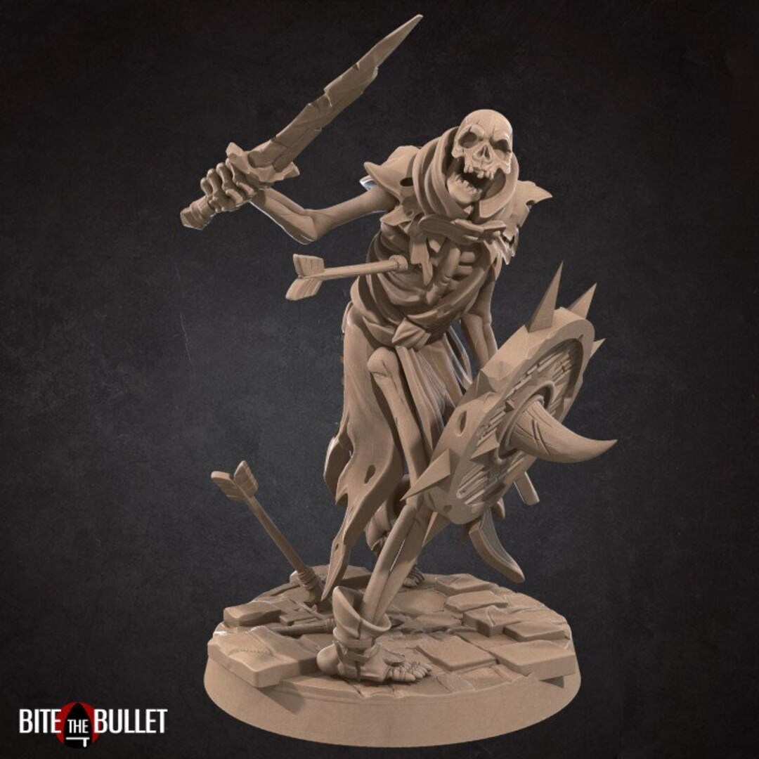 Catacombs Skeleton 3 | 32 Mm Scale | Tabletop | Unpainted Miniature ...