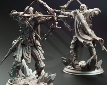 Indua’ne Viverik – Ranger of the Reaches |32 mm Scale | Tabletop | unpainted miniature | DnD | Dungeons and Dragons