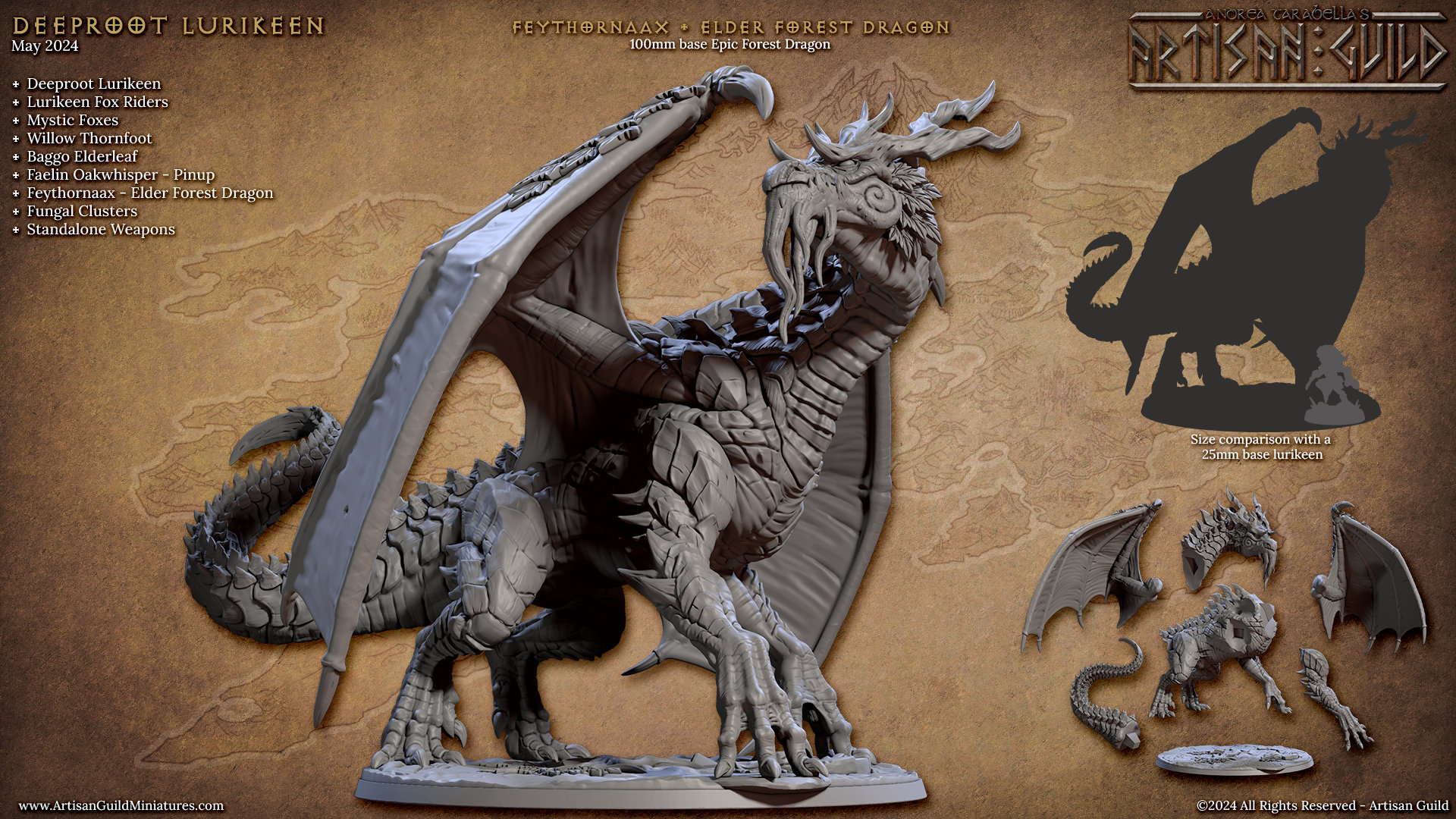 Feythornaax – Elder Forest Dragon | 32 Mm Scale | Tabletop