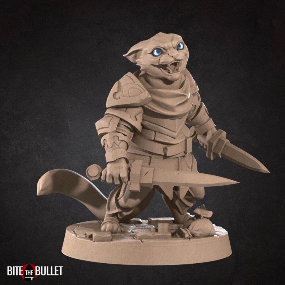 Cat Rogue 32 Mm Scale Tabletop Unpainted Miniature Dnd Dungeons and