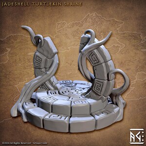 Jadeshell Shrine | 32 mm Scale | Tabletop | unpainted miniature | DnD | Dungeons and Dragons