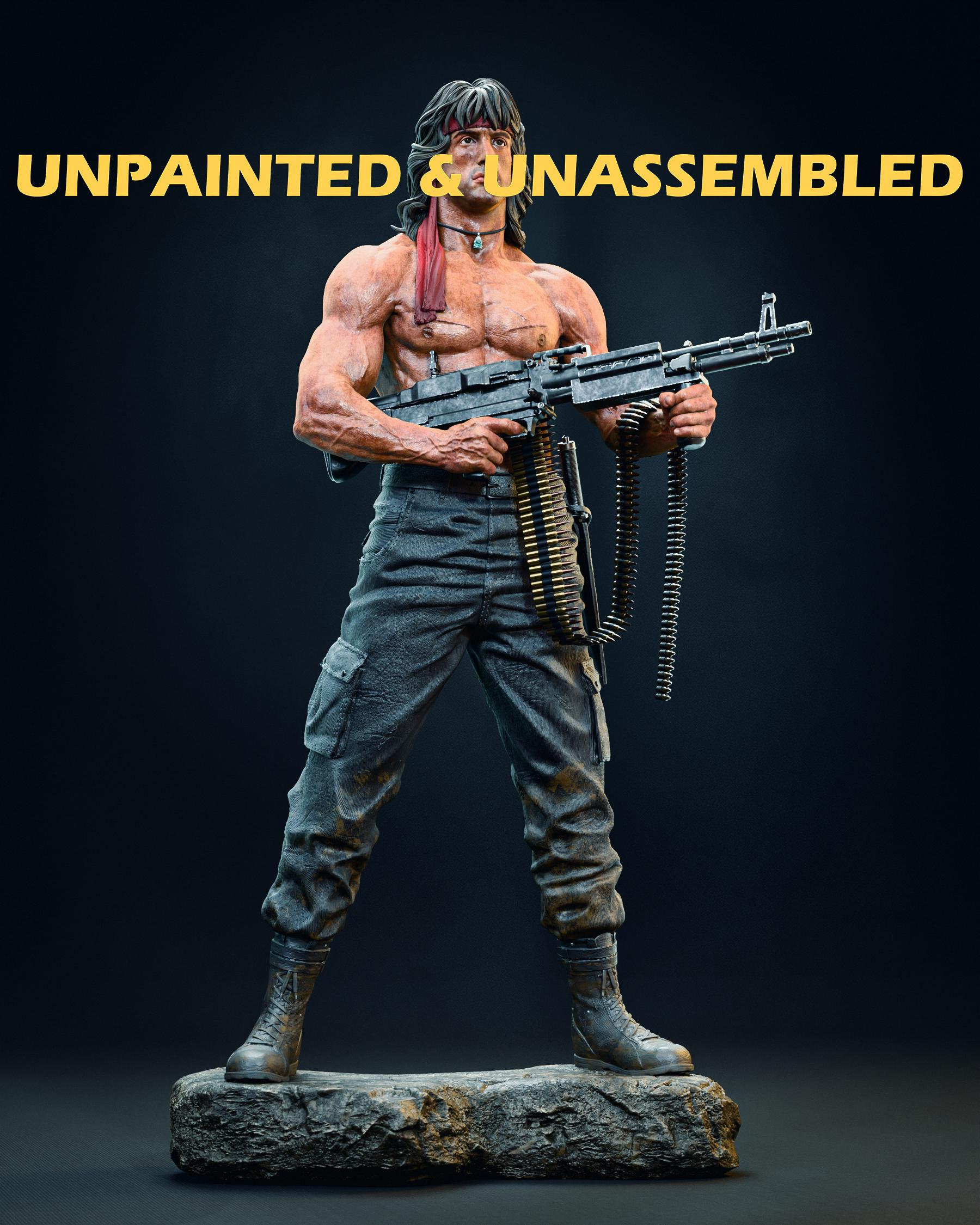 Rambo Statue |1/12 Scale| Unpainted| Unassembled Kit - Etsy
