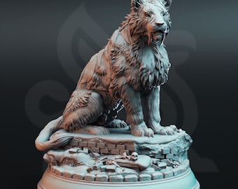 Sabka – Giant Sabertooth Tiger | 32 mm Scale | Tabletop | unpainted miniature | DnD | Dungeons and Dragons