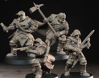 Sanctified Legion - Shocktroopers | 35 mm Scale | Tabletop | unpainted miniature | DnD | Dungeons and Dragons