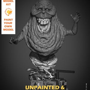 May include: Unpainted and unassembled resin model kit of a green ghost with a wide grin and a large mouth. The ghost is standing on a base that resembles a vintage boombox. The text "DIY Resin Model Kit" and "Paint Your Own Model" are visible in the image. The text "UNPAINTED & UNASSEMBLED" and "WICKED" are also visible in the image.