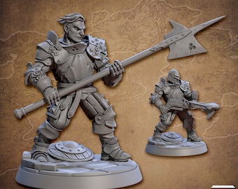 Vanguard Fighter C  | 32 mm Scale | Tabletop | unpainted miniature | DnD | Dungeons and Dragons