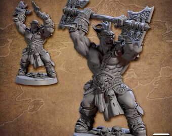 Blackcrag Mountain Orc C | 32 mm Scale | Tabletop | unpainted miniature | DnD | Dungeons and Dragons
