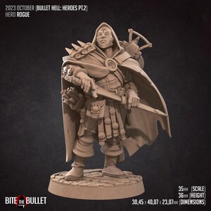Hero Rogue  | 35 mm Scale | Tabletop | unpainted miniature | DnD | Dungeons and Dragons