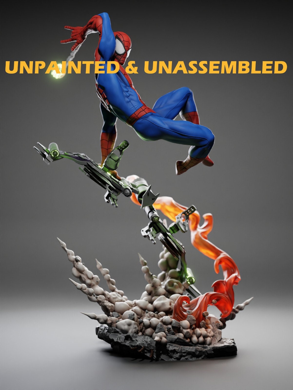 Spiderman Statue |1/12 Scale| Unpainted| Unassembled Kit - Etsy