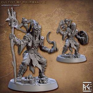 Cultist of Melmora C | 32 mm Scale | Tabletop | unpainted miniature | DnD | Dungeons and Dragons