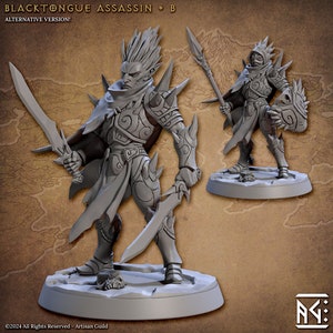 Blacktongue Assassin B | 32 mm Scale | Tabletop | unpainted miniature | DnD | Dungeons and Dragons