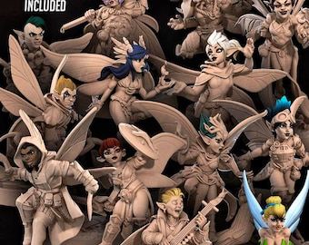 Pixies Set ( 13 models) | 35 mm Scale | Tabletop | unpainted miniature | DnD | Dungeons and Dragons