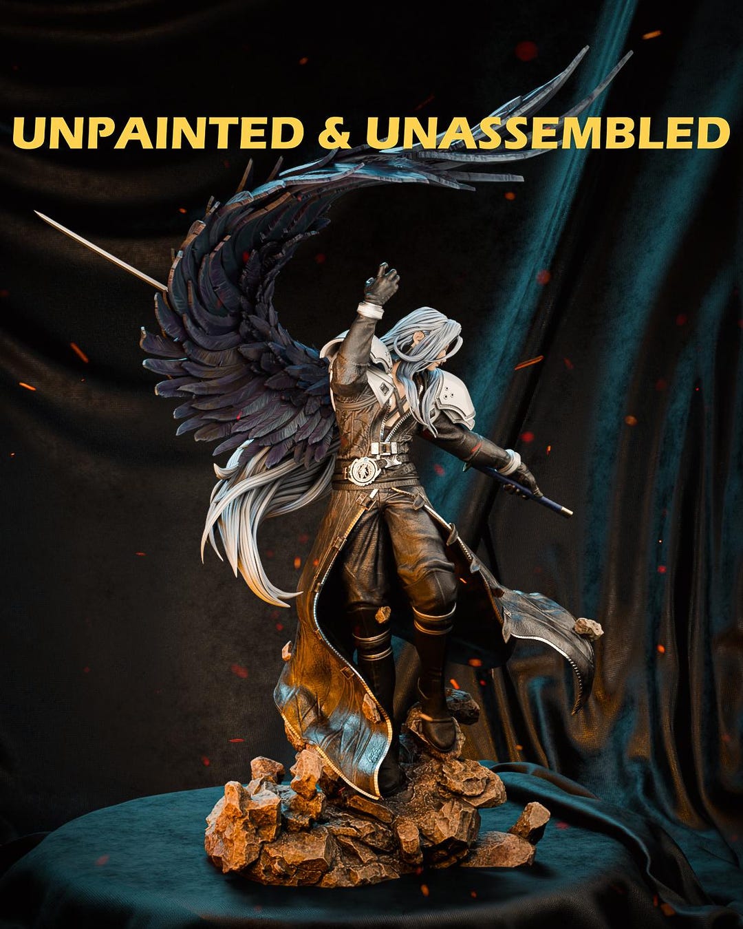 Sephiroth Statue |1/12 Scale| Unpainted| Unassembled Kit - Etsy