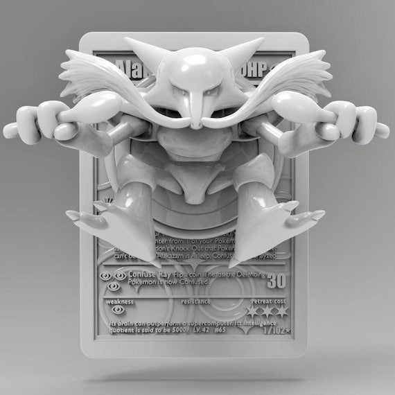Alakazam 3D Pokémon Card Collectable (unpainted) - Etsy