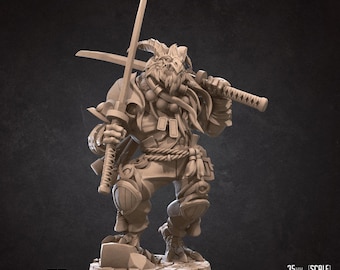 Dragonborn Monk  | 35 mm Scale | Tabletop | unpainted miniature | DnD | Dungeons and Dragons