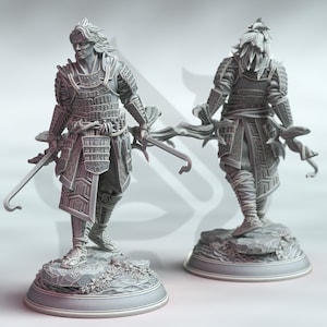 Kenshi Kitsune – Foul Mouthed Fox  |32 mm Scale | Tabletop | unpainted miniature | DnD | Dungeons and Dragons