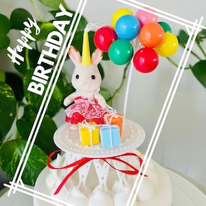 Colorful Calico Critters CAKE TOPPER Birthday Party Supplies Custom Decor Centerpiece