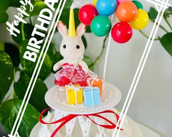 Colorful Calico Critters CAKE TOPPER Birthday Party Supplies Custom Decor Centerpiece