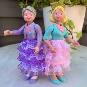 Doll Skirt Replacement | Loving Family Mom Grandma Sister Ballerina | Ruffle Lace 1:12 Scale Doll Clothes