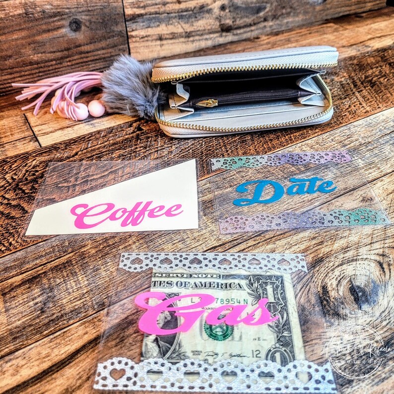 Mini Cash Stuffing Envelope Wallet. Zip Around Wristlet Etsy