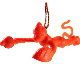 Set Of 2 Flying Hanuman Car Decoration Rear View Mirror Hanging Accessories Orange (Set Of 2)