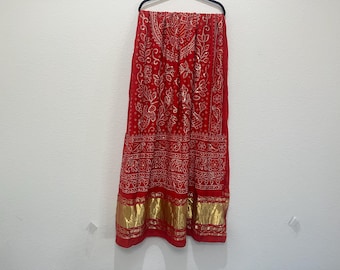 Bandhni Vintage Dupatta || Sequence work on odhni || Navratri Odhni || Navratri Dupatta || Batik Printed Dupatta with Sequence Work