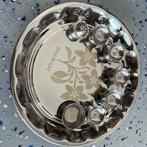 Stainless Steel Pooja Thali || Aarthi Thali whith Agarbatti Stand || Diwali Puja Items Aarti Thali Kumkum Tilak Thali ||