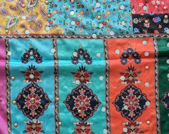 Ethnic Printed Dupatta with Mirror Work | Gotapatti Border