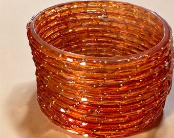 RainDrop Bangles || Orange Bangles Set of 12  || Size 2-4 || Size 2-6 || Size 2-8 || Plain and Glossy finish Bangles