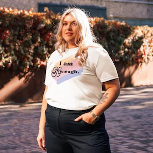 Soy suficiente camiseta de algodón orgánico, suficiente, camisa de algodón