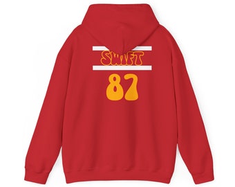 Swift voetbalsweater, KC Chiefs, Chiefs Swift-sweater, uniseks Heavy Blend™-sweater met capuchon