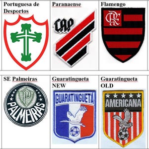 Écusson de football DA São Caetano Portuguesa de Desportos Paranaense Flamengo Vasco da Gama SC Internacional SE Palmeiras Guaratingueta Brésil