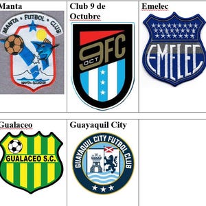 Manta Futbol Club 9 de Octubre FC CS Emelec Gualaceo SC Guayaquil City Ecuador Football Badge Iron On Embroidered Patch