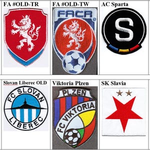 Tsjechië Nationaal Ac Sparta Praag SK Slavia FK Dukla Praha FC Viktoria Plzen Slovan Liberec voetbalbadge opstrijkbare geborduurde patch
