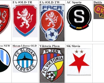 Czech Republic National Ac Sparta Prague SK Slavia FK Dukla Praha FC Viktoria Plzen Slovan Liberec Football Badge Iron On Embroidered Patch