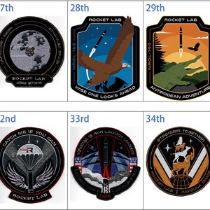 Rocket Lab 26-34 Electron Human Space Flights Badge Iron On Embroidered Patch