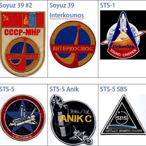 Human Space Flights 1981-82 Soyuz 39 Interkosmos Pamir STS-1 1st Shuttle Mission 30th Anniv T-7 Expedition STS-5 SBS Anik 5th Columbia Patch