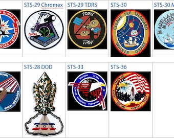 Human Space Flights 1989-90 Sts-29 TDRS Chromex Ksc First Payload 28th Shuttle Mission Sts-30 Magellan Sts-28 DOD Sts-33 32nd STS-36 Patch