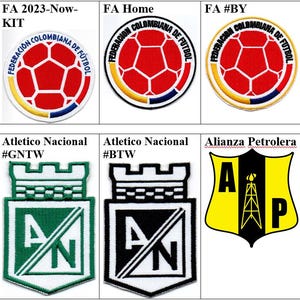 Parche bordado con plancha, insignia de fútbol del Atlético Nacional Millonarios Alianza Petrolera FC de Colombia