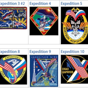 ISS Expedition 3 4 5 6 7 8 9 10 International Space Station Badge Iron On Embroidered Patch